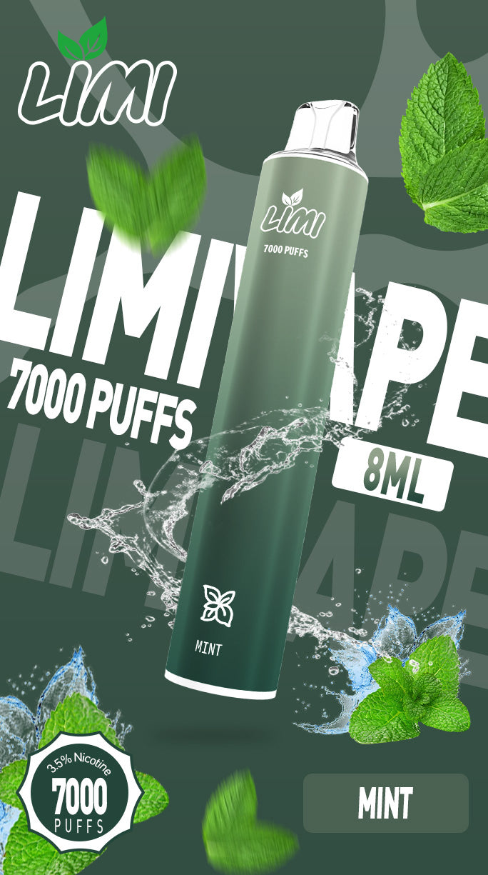 LIMI7000口拋棄式｜ILIA哩亞同廠生產，煙油容量更高 口味更優化｜超長續航 × 發光炫彩｜一次性便攜式圓管電子煙｜VAKA糖果雲煙館