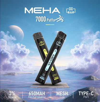 MEHA X BAR魅嗨小黑條 7000口一次性電子煙｜原廠正品·續航持久｜16種口味-VAKA糖果雲煙館