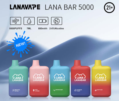 LANA拋棄式5000口✨大容量BAR電子煙🔥/TYPE-C充電 一次性電子煙-VAKA糖果雲煙館