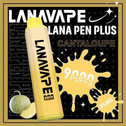 【LANA 9000口拋棄式】LANA PEN PLUS一次性電子煙 |  15ML大容量 | 具有變色LED燈設計 | VAKA糖果雲煙館