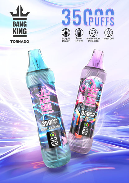 Bang King 35000抛棄式電子煙｜ 一次性大容量超長續航拋棄式 | 歐美熱銷× 12種風味 | VAKA糖果雲煙館