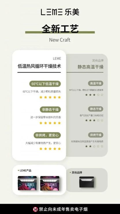 日版LEME樂美加熱煙HNB系列 加熱不燃燒 通用IQOSLL牌&M牌 1條10包 1包20入-現貨秒發